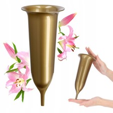 Gold Cemetery Vase with Spike