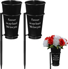 Metal Cemetery Vase, Memorial