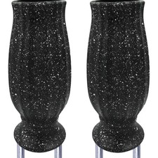 Set of 2 Black Granite Style