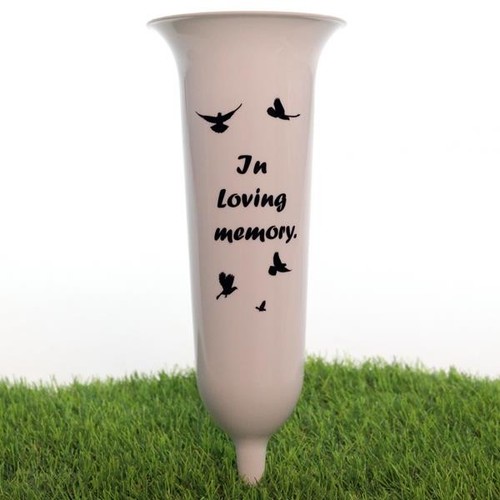 Grave vase loving memory - in,