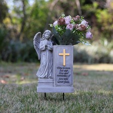 Grave Flower Vase with Ground
