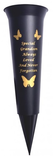 Grandson grave vases flower - grandson,