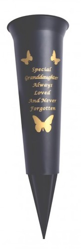 Granddaughter grave vases - granddaughter,
