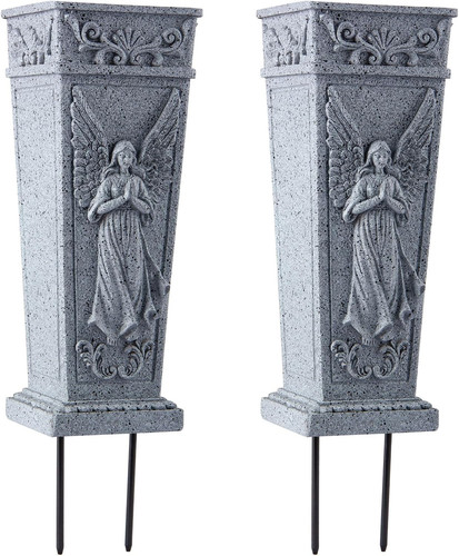 Cemetery flowers vase with - cemetery,
