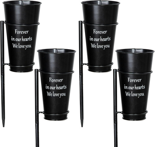 Metal cemetery vase - cemetery, memorial