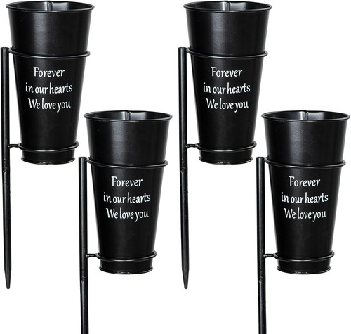 Metal cemetery vase memorial - vase,,