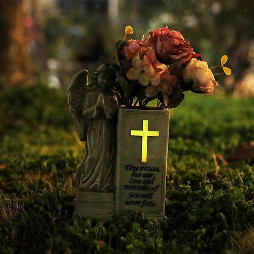 Grave vase angel statue - grave,