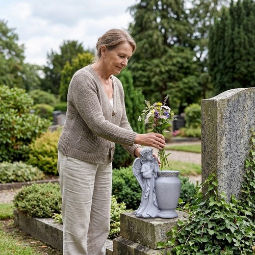 Prayer angel vase grave - prayer,