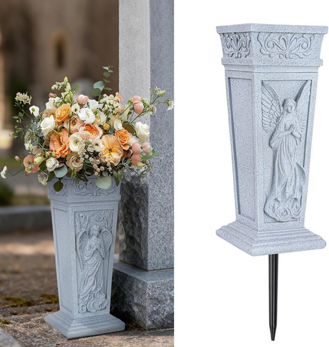 Cemetery vase for grave - for, resin